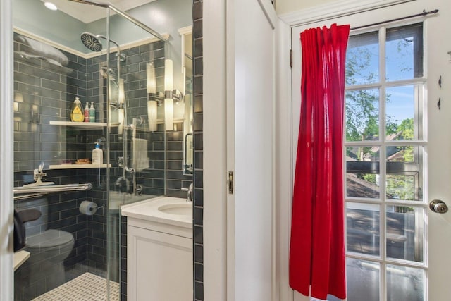 5842 N Kingsdale Ave, Chicago, IL 60646 - bathroom with a shower stall and vanity