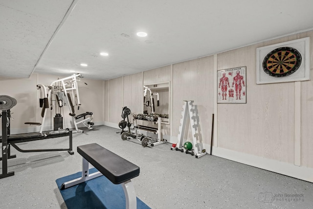 view of exercise area