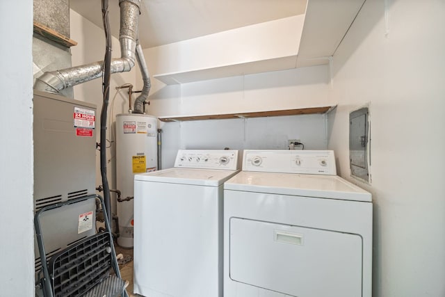 17433 Appletree Dr, Hazel Crest, IL 60429 - washroom with separate washer and dryer and gas water heater