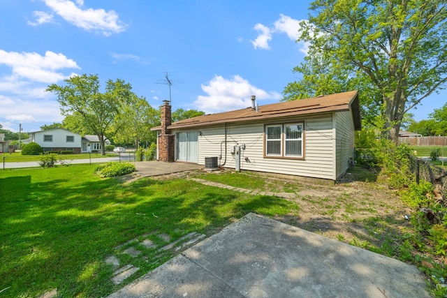17433 Appletree Dr, Hazel Crest, IL 60429 - rear view of property featuring a chimney and a patio area