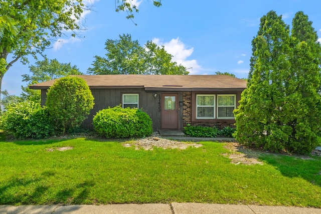17433 Appletree Dr, Hazel Crest, IL 60429 - view of front of home featuring a front lawn and brick siding