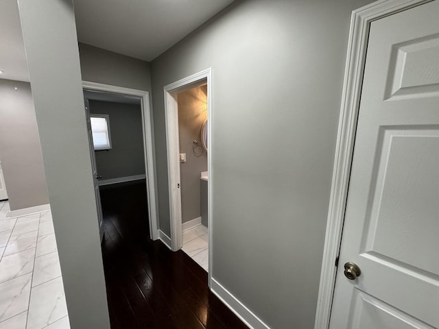 corridor with baseboards