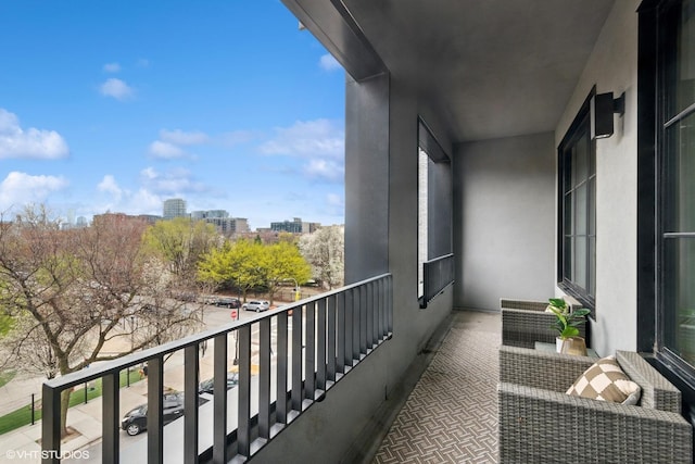 balcony with a city view