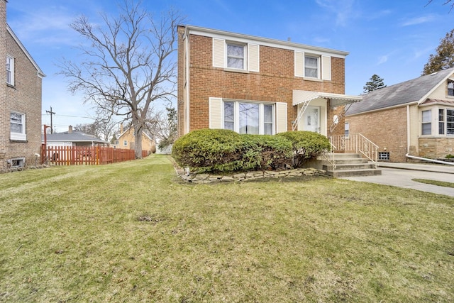 2232 S 2nd Ave, North Riverside, IL 60546 - view of front of house featuring brick siding and a lawn