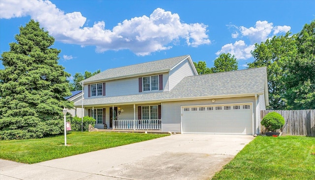 3504 Royal Oak Ct, Champaign, IL 61822 - view of front of home featuring a garage, covered porch, and driveway