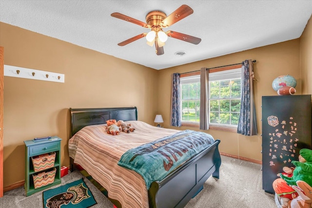 3504 Royal Oak Ct, Champaign, IL 61822 - bedroom featuring carpet floors and a ceiling fan
