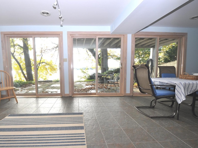 24109 64th Pl, Paddock Lake, WI 53168 - dining room with plenty of natural light and stone finish flooring