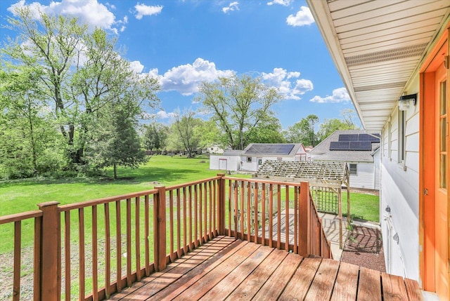 313 W Church St, Savoy, IL 61874 - wooden terrace with a yard