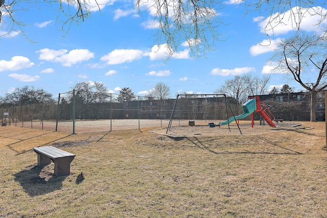254 E Bailey Rd Unit M, Naperville, IL 60565 - community play area featuring fence and a lawn