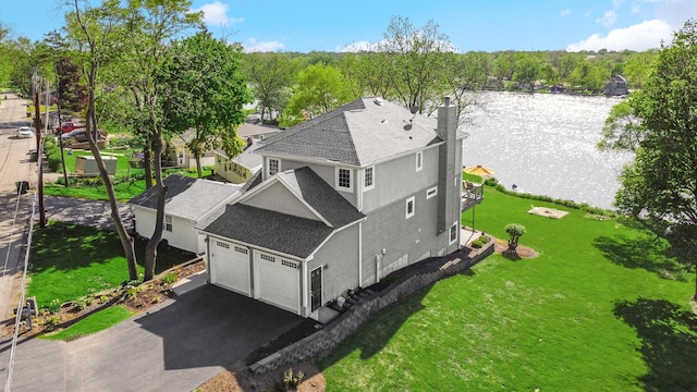 934 Robertson Rd, South Elgin, IL 60177 - aerial view of property and surrounding area with a nearby body of water