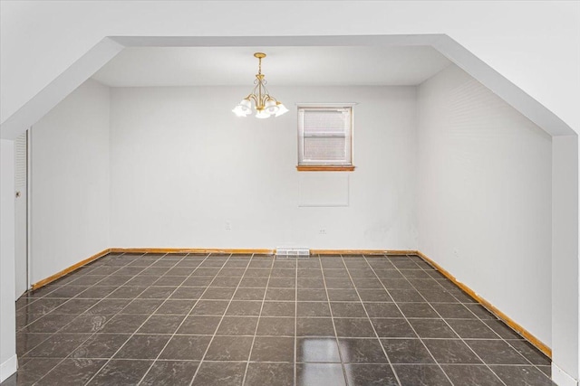 5817 W 16th St, Cicero, IL 60804 - bonus room with baseboards, visible vents, and an inviting chandelier