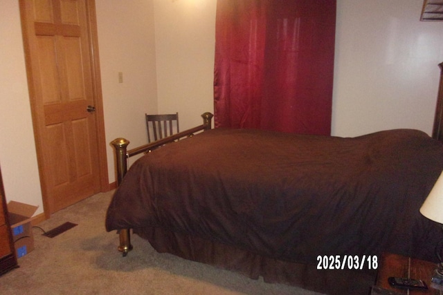507 N Fifth St, Ashkum, IL 60911 - bedroom featuring visible vents and carpet flooring