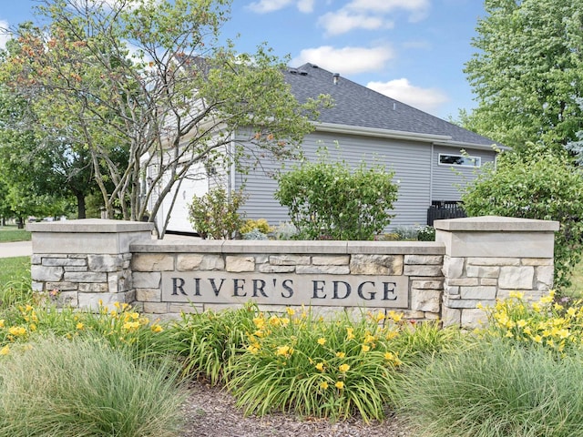 view of community sign