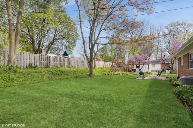 807 Webster Ave, Wheaton, IL 60187 - view of yard with fence and central air condition unit