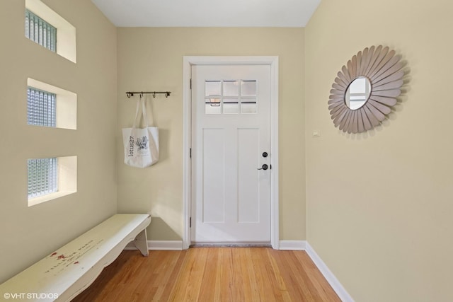 807 Webster Ave, Wheaton, IL 60187 - entryway featuring baseboards and light wood-style flooring