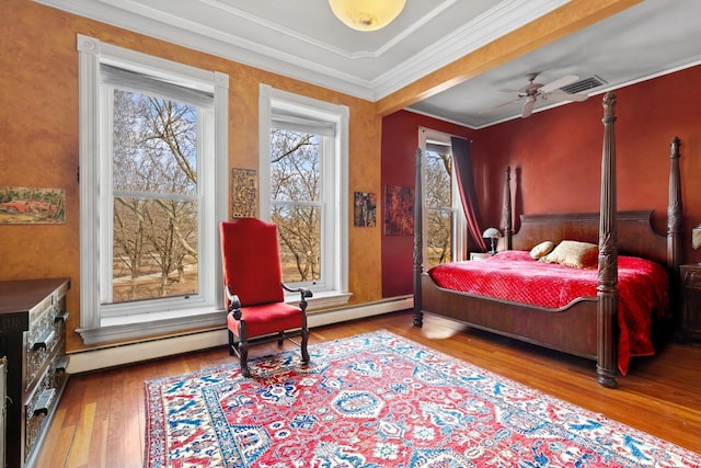 1957 W Schiller St, Chicago, IL 60622 - bedroom featuring wood finished floors and crown molding