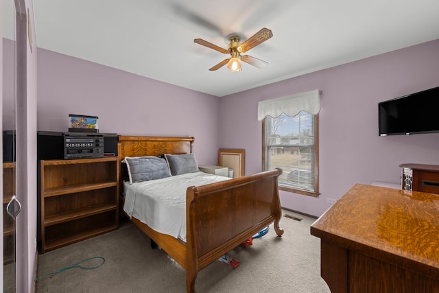 580 Whitehall Way, Bolingbrook, IL 60440 - carpeted bedroom featuring ceiling fan and visible vents