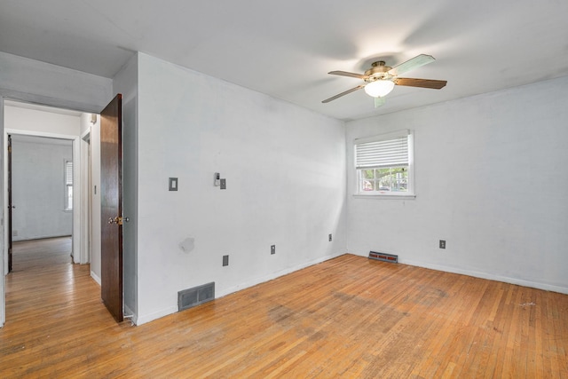 2201 W Acres Rd, Joliet, IL 60435 - unfurnished room with ceiling fan, light wood-type flooring, and baseboards