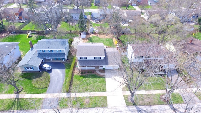 drone / aerial view featuring a residential view