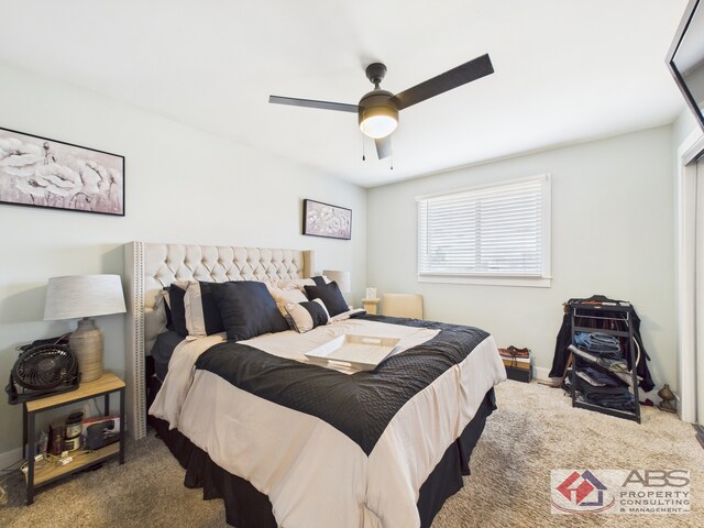 439 Hoxie Ave, Calumet City, IL 60409 - carpeted bedroom featuring ceiling fan