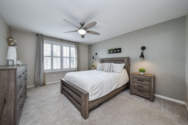 213 Dorset Ave, Oswego, IL 60543 - bedroom featuring light colored carpet and ceiling fan