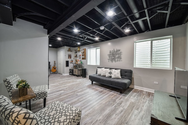 213 Dorset Ave, Oswego, IL 60543 - living area with wood finished floors