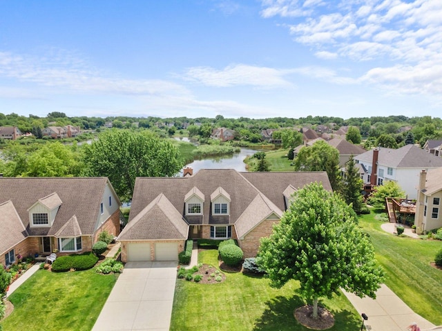 828 Wedgewood Dr, Crystal Lake, IL 60014 - aerial view of residential area featuring a large body of water