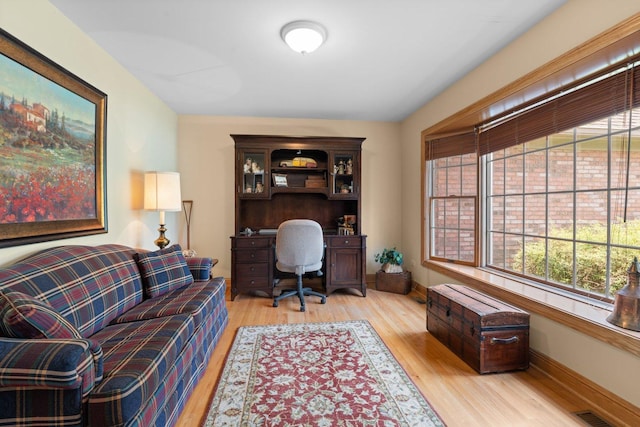 828 Wedgewood Dr, Crystal Lake, IL 60014 - office with wood finished floors and baseboards