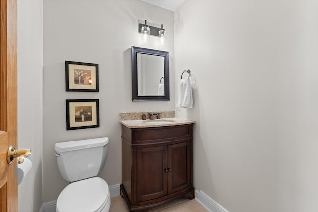 828 Wedgewood Dr, Crystal Lake, IL 60014 - half bathroom with vanity and tile patterned flooring