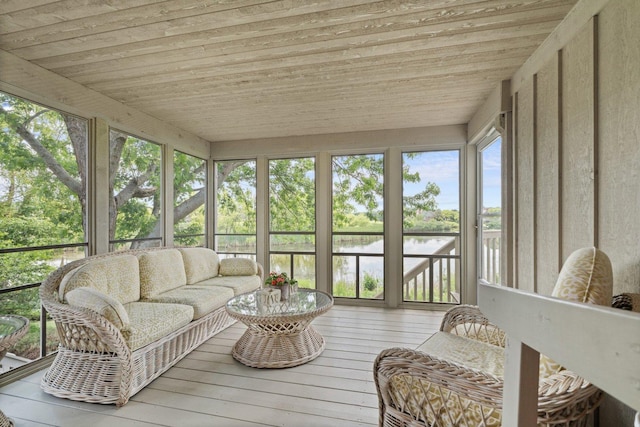 828 Wedgewood Dr, Crystal Lake, IL 60014 - sunroom / solarium featuring a water view and an outdoor living space