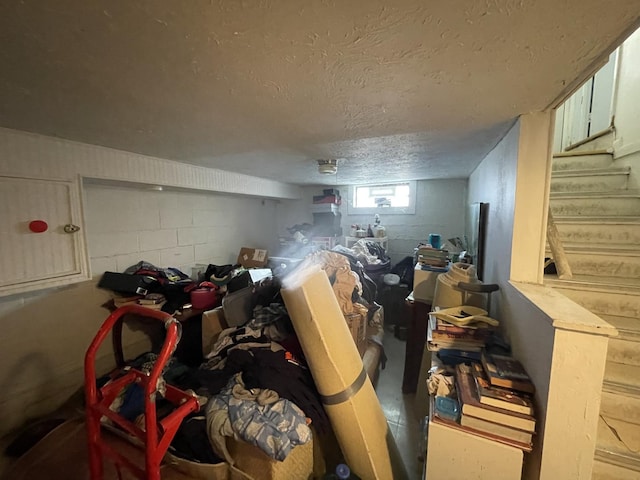 221 Heine Ave, Elgin, IL 60123 - interior space with a textured ceiling and stairway