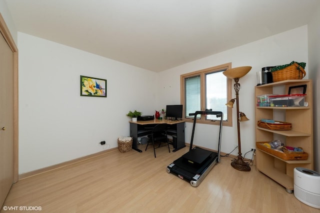 307 Anne Ct, Prospect Heights, IL 60070 - office area with wood finished floors and baseboards