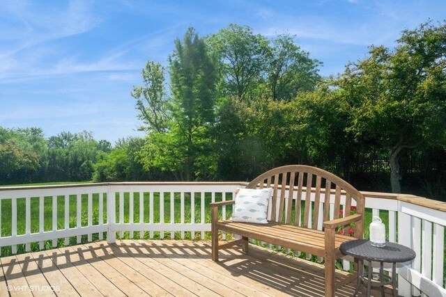 307 Anne Ct, Prospect Heights, IL 60070 - deck with view of wooded area