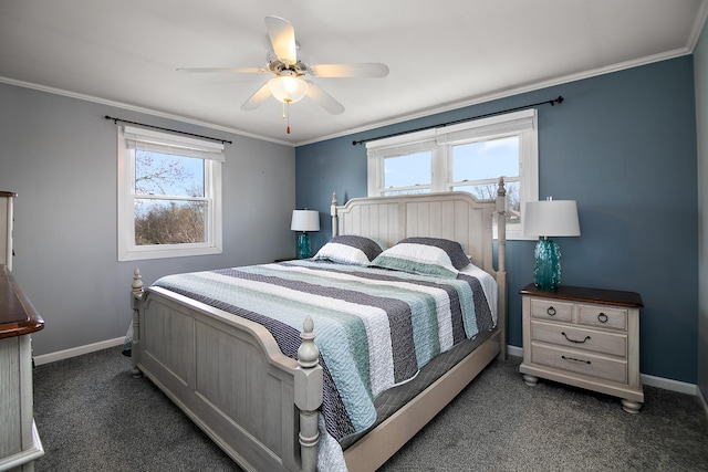 1215 Stratford Dr W, Bourbonnais, IL 60914 - carpeted bedroom with multiple windows, baseboards, and ornamental molding