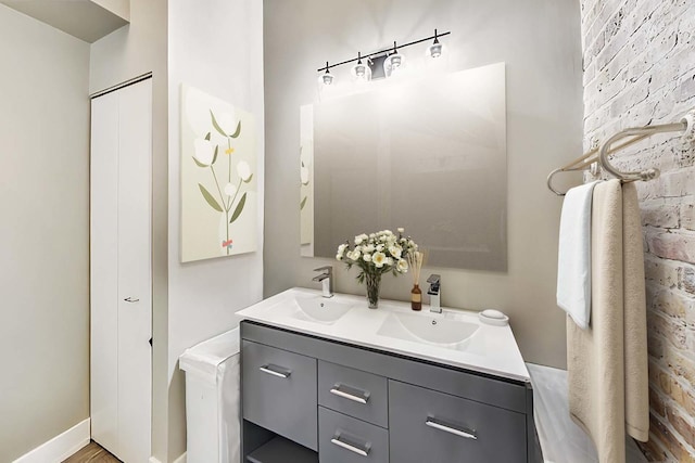 110 N Peoria St Unit 205, Chicago, IL 60607 - bathroom featuring double vanity