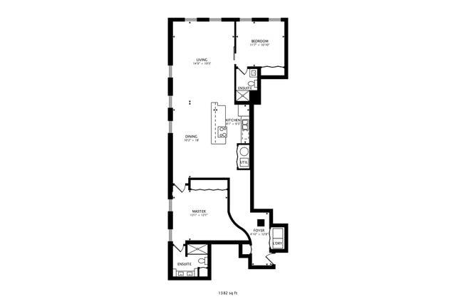 110 N Peoria St Unit 205, Chicago, IL 60607 - room layout