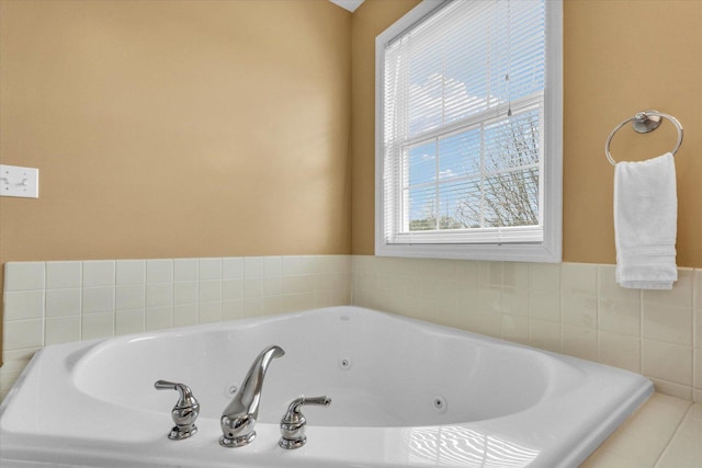bathroom featuring a jetted tub
