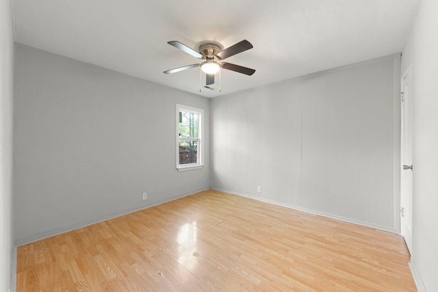 120 Anderson Ave, Joliet, IL 60433 - spare room with ceiling fan, light wood finished floors, and baseboards