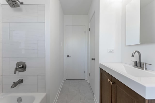 4313 Elm Ave, Lyons, IL 60534 - full bath featuring vanity, shower / bathtub combination, and tile patterned floors