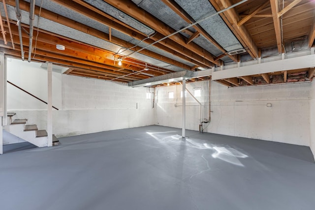 4313 Elm Ave, Lyons, IL 60534 - unfinished below grade area featuring stairway