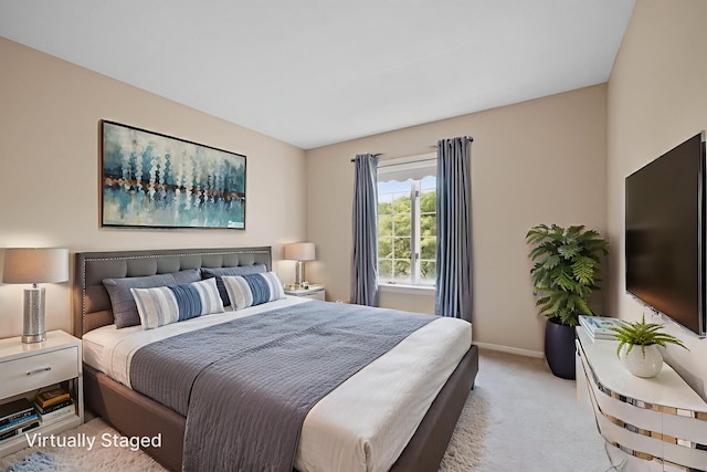 326 Park Ave Unit 43, Clarendon Hills, IL 60514 - bedroom with light carpet and baseboards