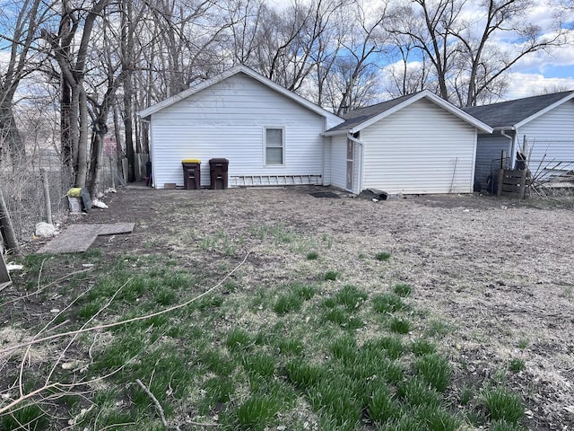exterior space featuring fence