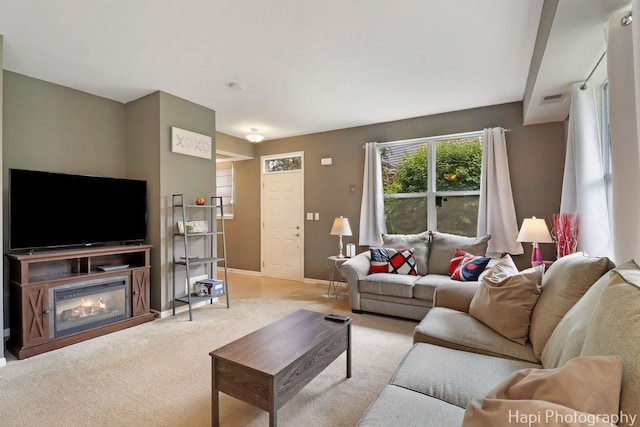 1242 Chesterton Dr Unit 2, Fox Lake, IL 60020 - living area featuring carpet and baseboards