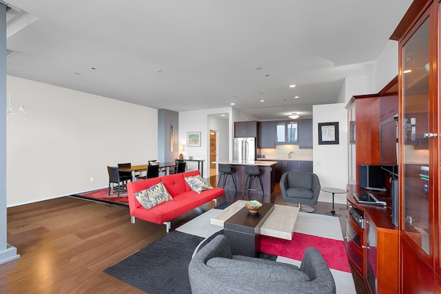 65 E Monroe St Unit 4315, Chicago, IL 60603 - living area with wood finished floors and recessed lighting