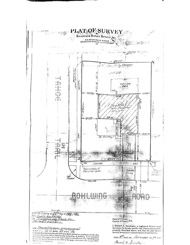 610 N Rohlwing Rd, Palatine, IL 60074 - survey map / technical document