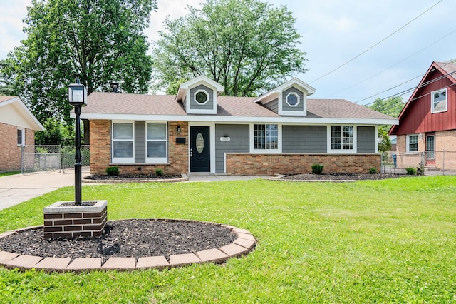 13110 W Playfield Dr, Crestwood, IL 60418 - view of front facade featuring brick siding, a gate, and roof with shingles