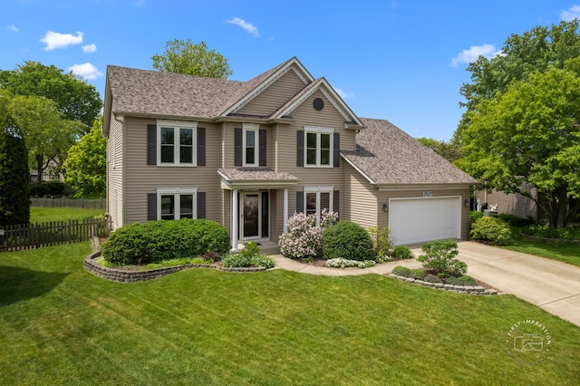 2527 Ryan Ct, Naperville, IL 60564 - traditional home featuring a garage, driveway, and a shingled roof
