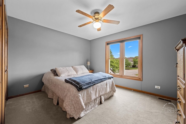 2527 Ryan Ct, Naperville, IL 60564 - bedroom featuring baseboards, carpet, and a ceiling fan