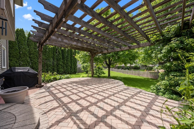 2527 Ryan Ct, Naperville, IL 60564 - view of patio / terrace with a pergola and area for grilling