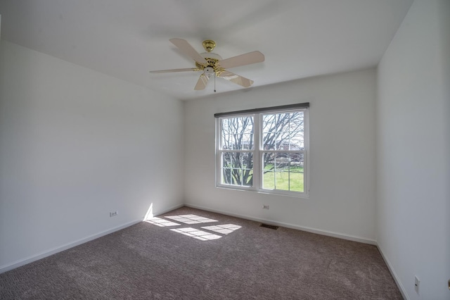 3924 Garnette Ct, Naperville, IL 60564 - carpeted empty room featuring ceiling fan, baseboards, and visible vents